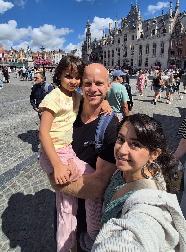 The three of us in Bruges, Belgium