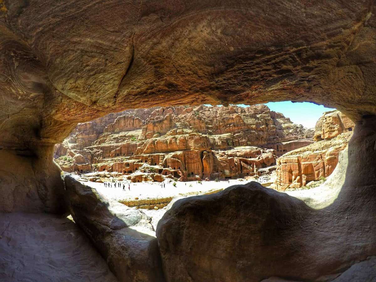 Visit Petra Jordan - inside the tomb rocks